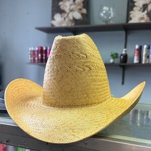 Tan Straw Cowboy Hat 6 3/4